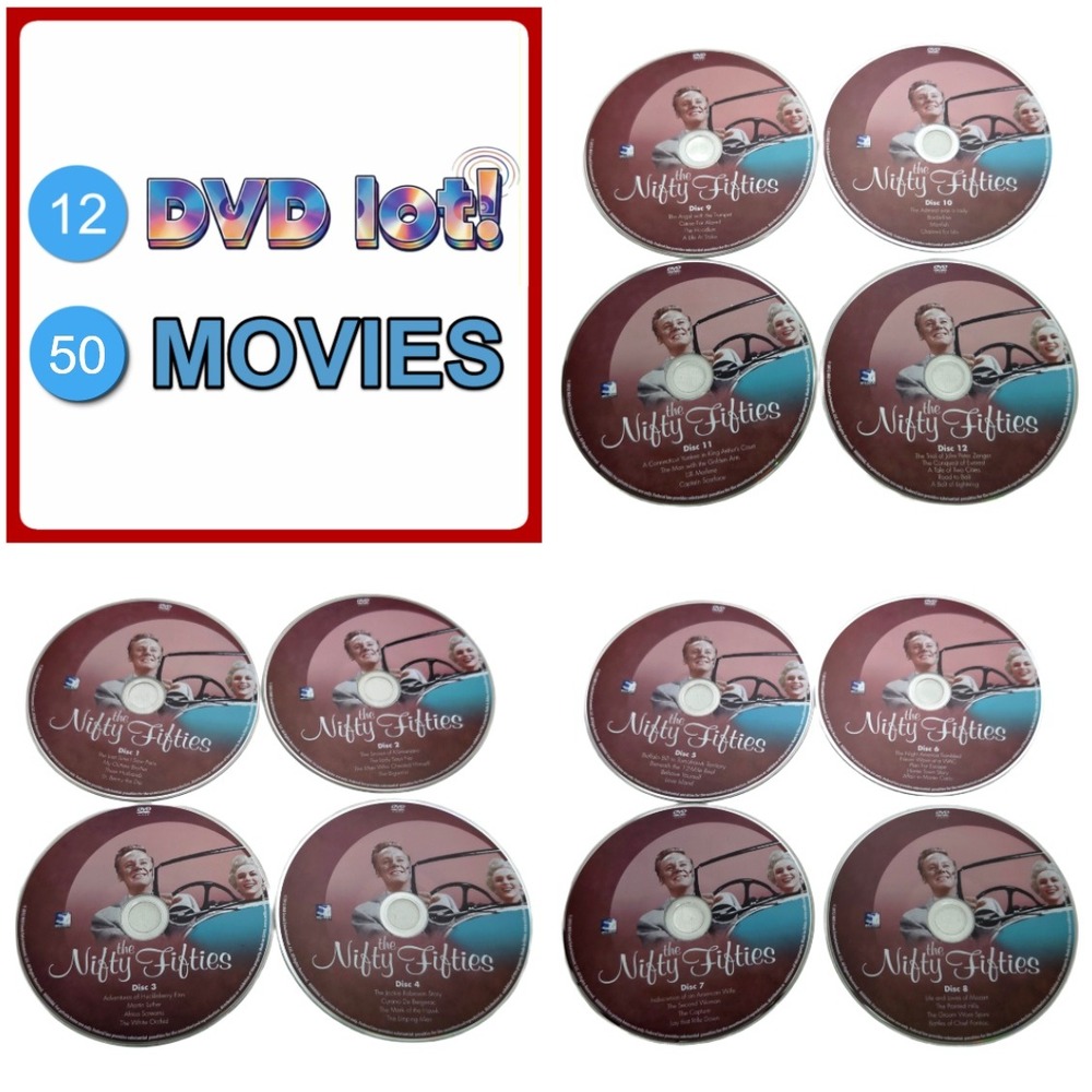 The Nifty Fifties‎ 12 Disc 50 Movie Collection DVD Set Mill Creek Entertainment
